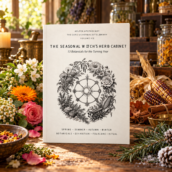 Celebrate the seasons with The Seasonal Witch’s Herb Cabinet—PDF Volume VII of The Curious Herbalist’s Library.